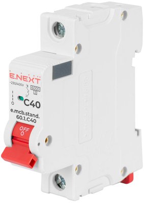 Автоматичний вимикач e.mcb.stand.60.1.C40, 1p, 40A, C, 6kA 00-020459 фото